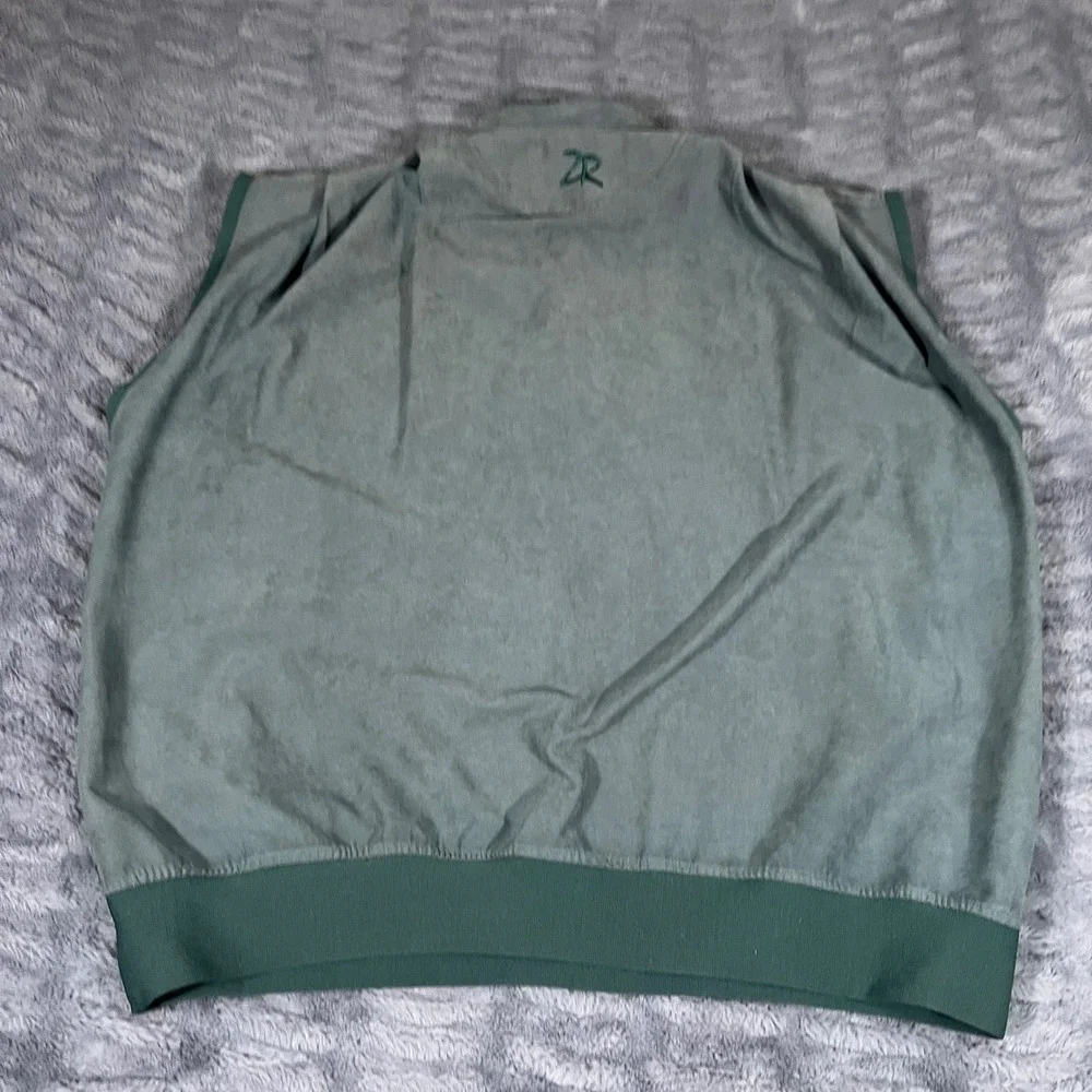 Zero Restriction‎ Golf Vest XL Green Quarter Placket Made in USA Cherry Creek